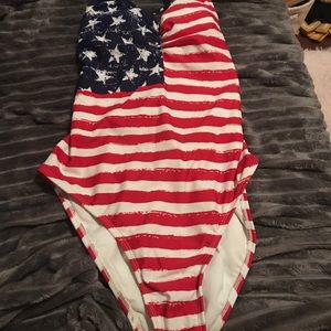 American flag one piece suit